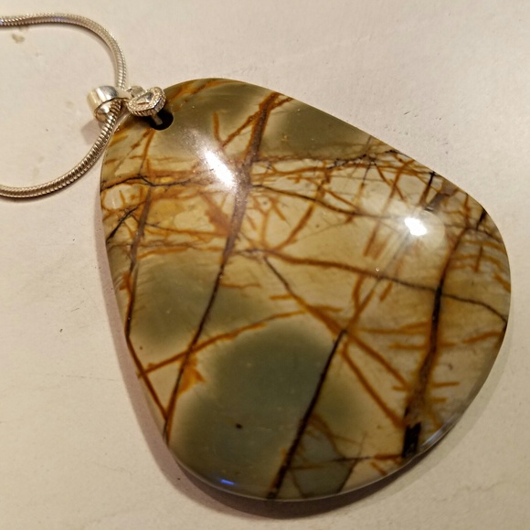 Picture Jasper and sterling silver pendant - Picture 4 of 7